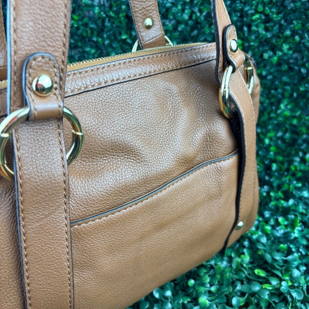 MICHAEL KORS FULTON SHOULDER BAG CAMEL BROWN COLOR - Picture 5 of 11